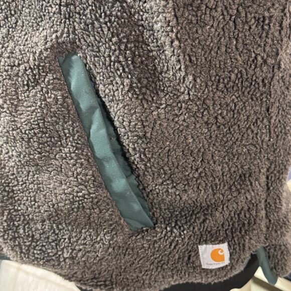 Carhartt Women's Reversible Sherpa Quilted Vest Green Size XL/XXL Moss Workwear - Picture 9 of 10